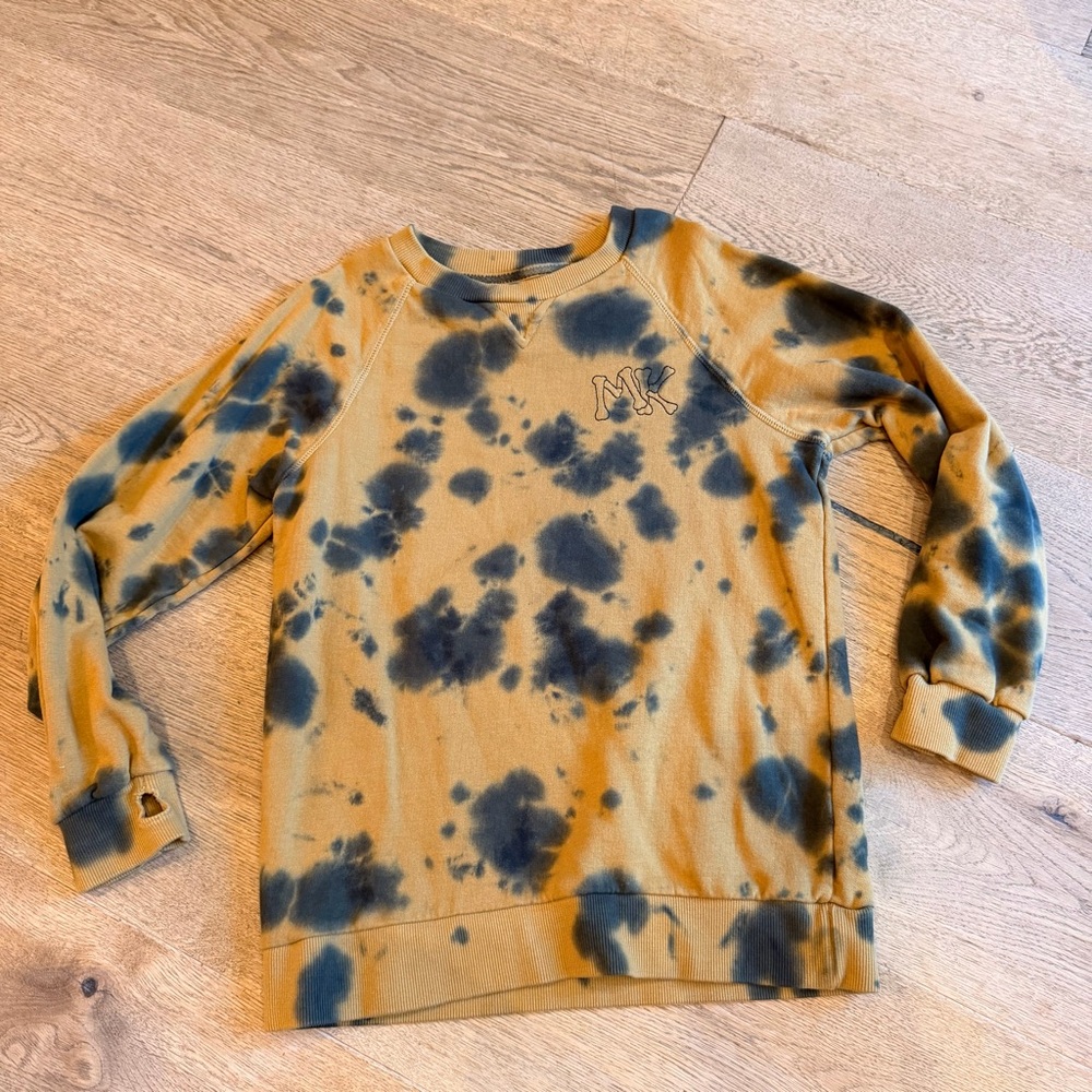 Kids Tie-Dye Sweatshirt - Black and Tan